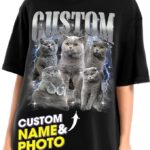 Custom Bootleg Rap T-Shirt – Upload Photo & Add Name | Personalized Face Shirt for Men & Women | Pet Dog Cat Lover Gift | Vintage Graphic Tee(Bundle of 10 Products)