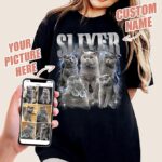 Custom Bootleg Rap T-Shirt – Upload Photo & Add Name | Personalized Face Shirt for Men & Women | Pet Dog Cat Lover Gift | Vintage Graphic Tee(Bundle of 10 Products) - Image 3