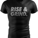 Motivated Mindset Men’s Motivational Gym T-Shirt | Slim Fit Workout Tee for Bodybuilding, Training & Fitness | 100% Cotton Muscle Fit Crew Neck | Rise Grind Design | Gym & Casual Wear(Bundle of 5 Products)